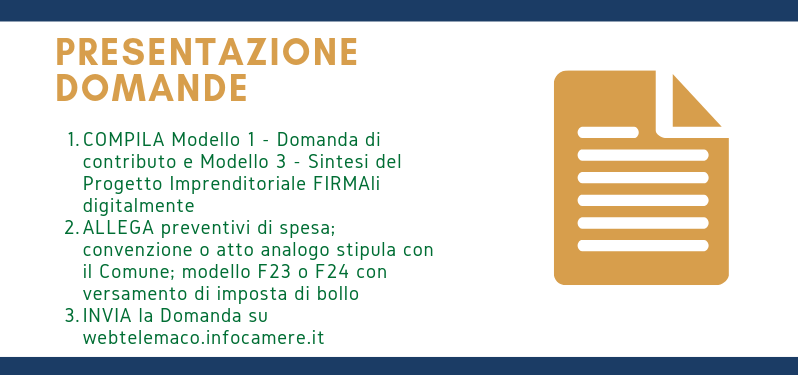 grafica con modalità di presentazione delle domande Bando Borghi 2019